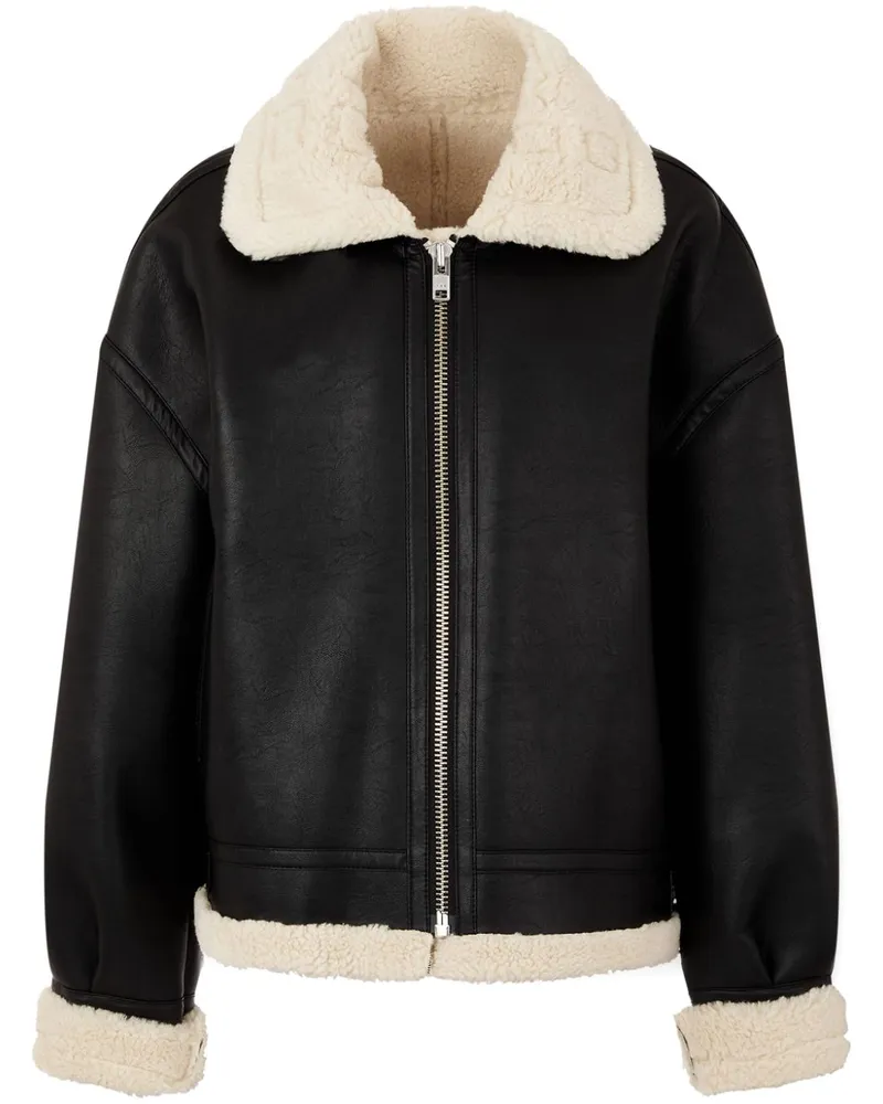 STUDIO TOMBOY Jacke aus Faux Shearling - Schwarz Schwarz