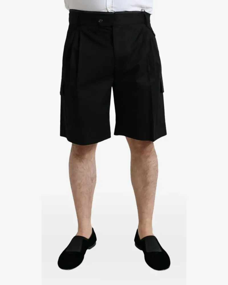 Dolce & Gabbana Cargo-Shorts mit Falten - Schwarz Schwarz