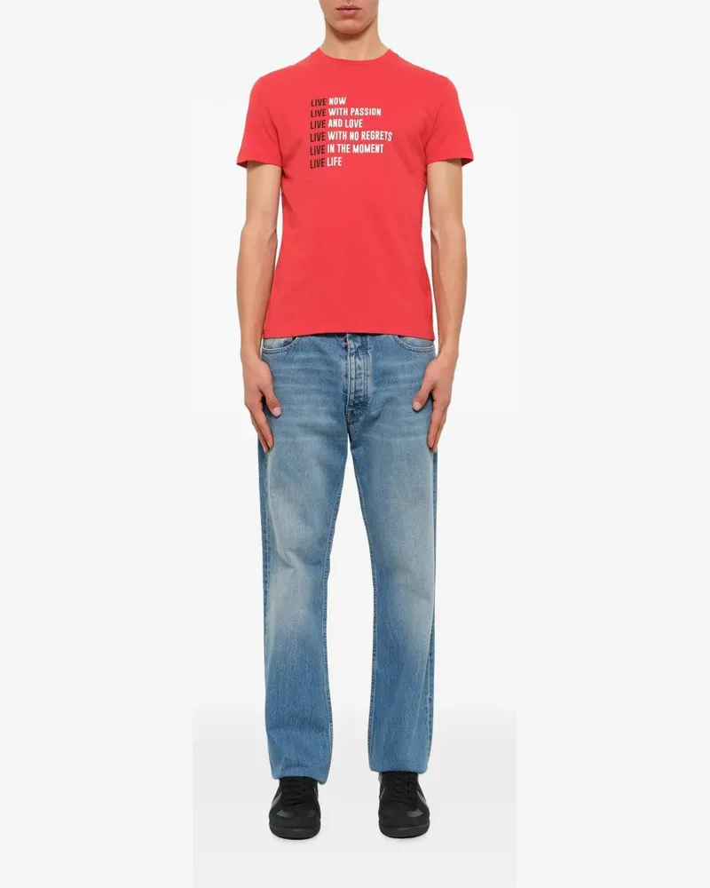 Neil Barrett T-Shirt mit Slogan-Print - Rot Rot