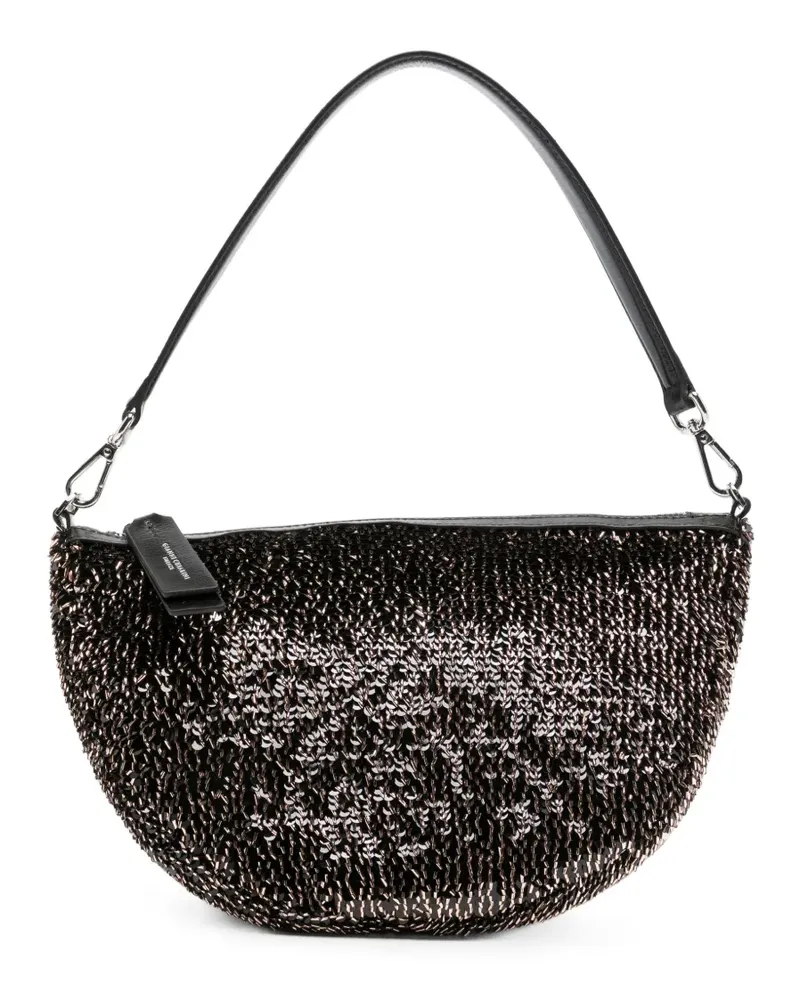 Gianni Chiarini Cleo Schultertasche mit Pailletten - Schwarz Schwarz