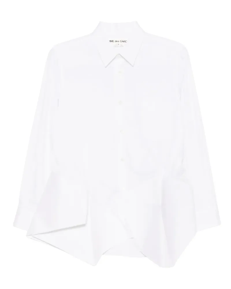 Comme des Garçons asymmetric long-sleeves shirt - Weiß Weiß