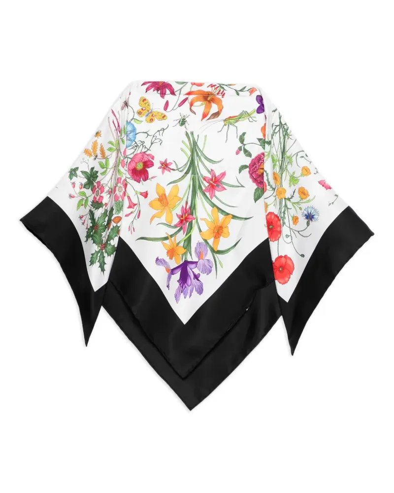 Gucci Schal mit Blumen-Print - Weiß Weiß