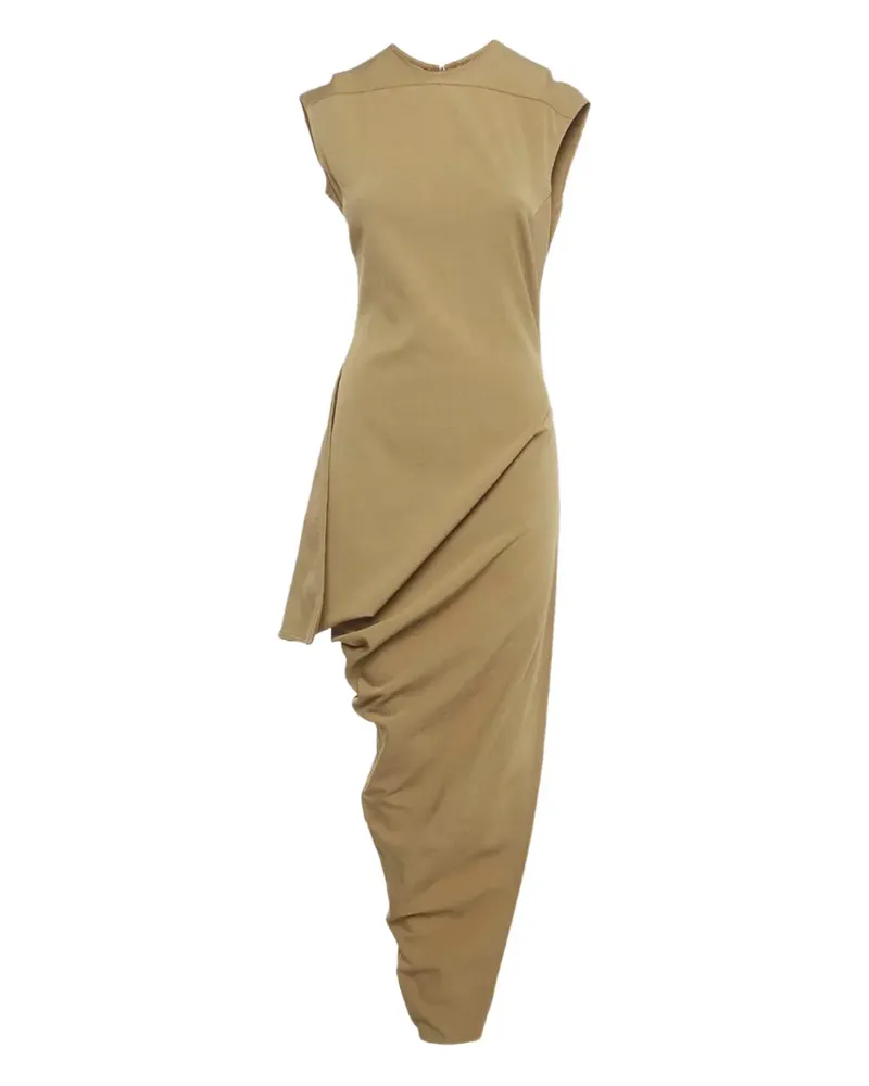 Rick Owens sleeveless asymmetric midi dress - Nude Nude