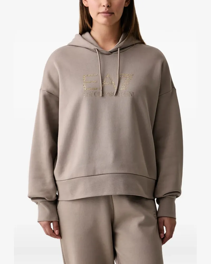 EA7 Jogginganzug mit Logo-Detail - Nude Nude