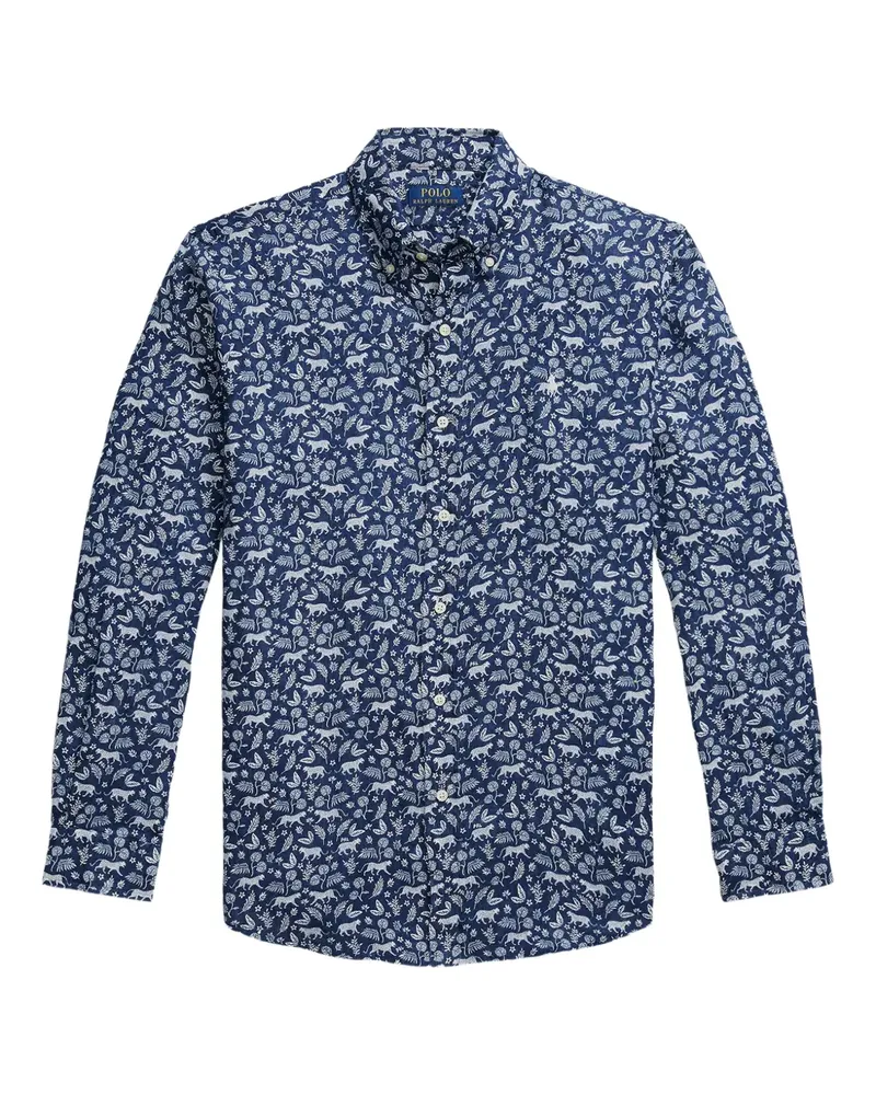 Ralph Lauren Hemd aus Leinen - Blau Blau