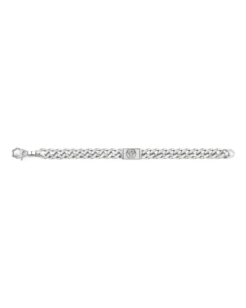 Philipp Plein logo-plaque bracelet - Silber Silber
