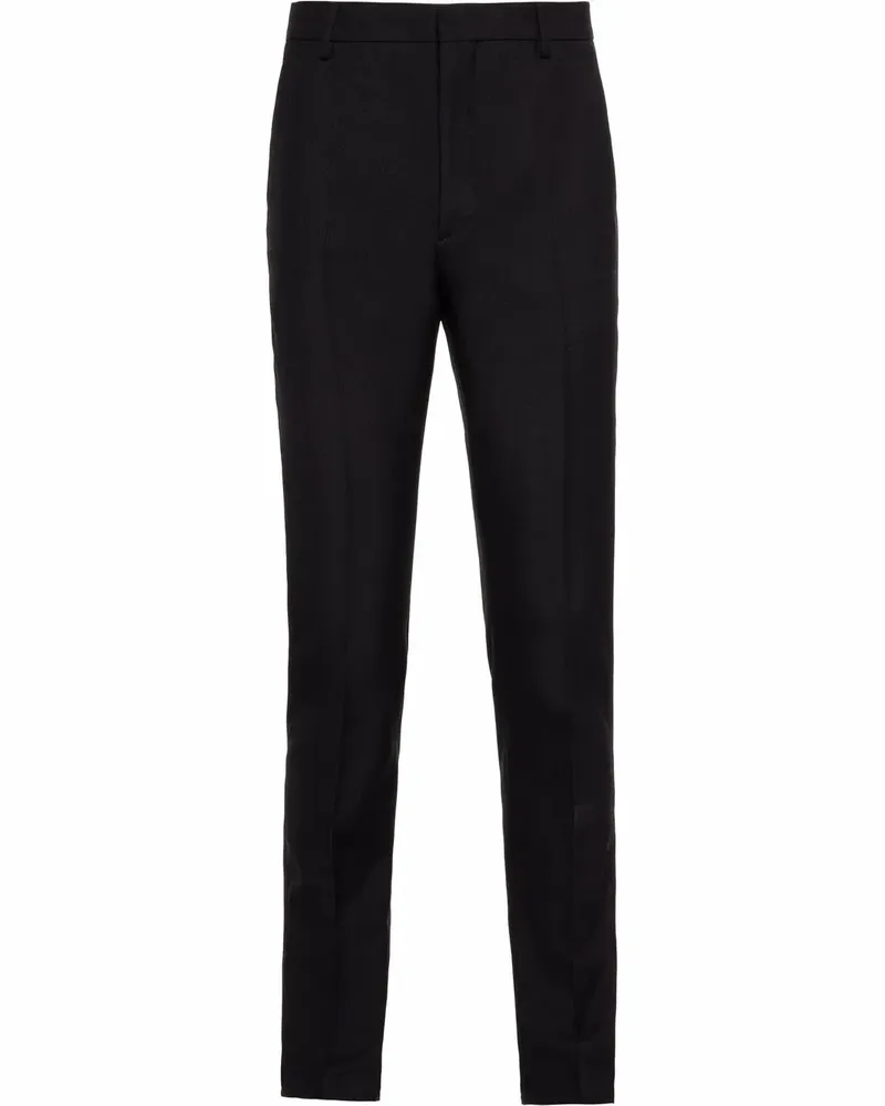 Prada Klassische Hose mit Bügelfalten - Schwarz Schwarz