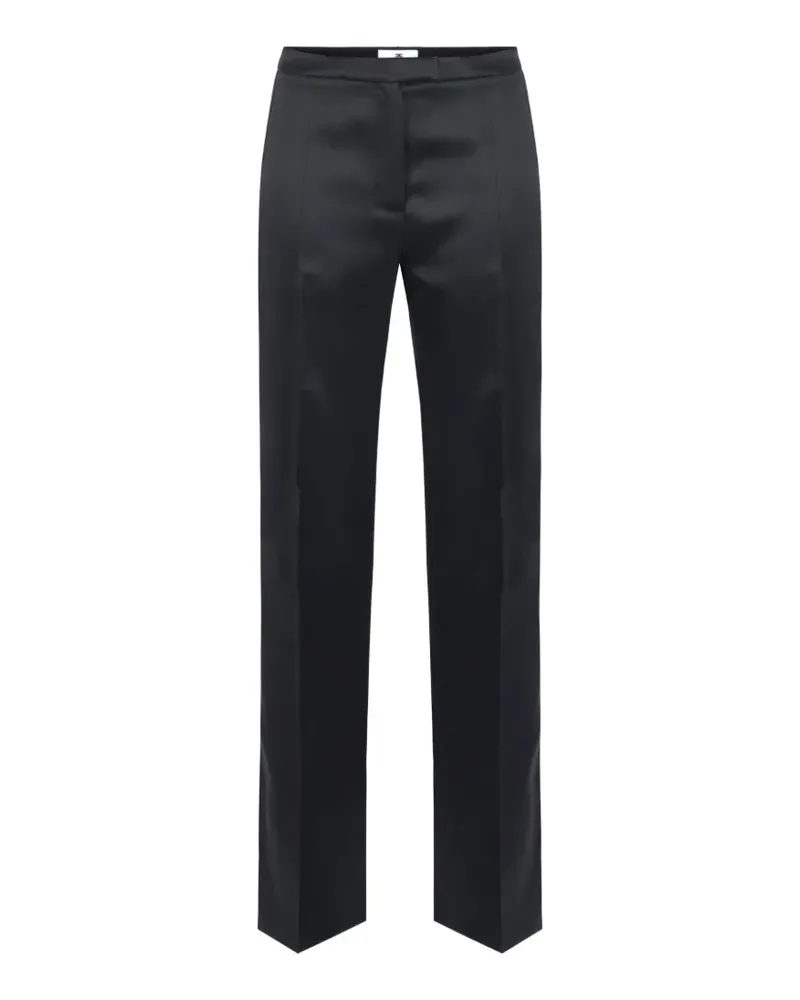 Elisabetta Franchi Hose aus Gazar und Satin - Schwarz Schwarz