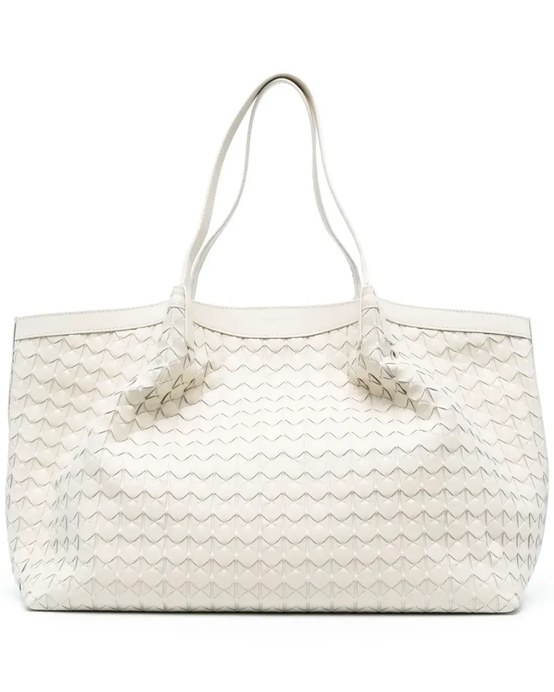 Serapian Strukturierte Schultertasche - Nude Nude