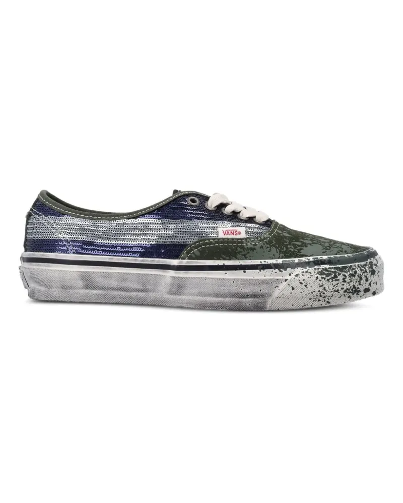Vans Premium Authentic sequin-embellished paint-splatter sneakers - Grün Grün