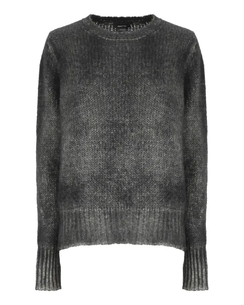 Avant Toi Ausgeblichener Pullover - Schwarz Schwarz