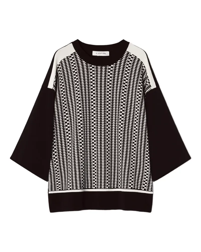 Lanvin Gemusterter Pullover - Schwarz Schwarz