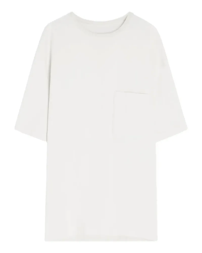 Christophe Lemaire Jersey-T-Shirt mit aufgesetzter Tasche - Weiß Weiß