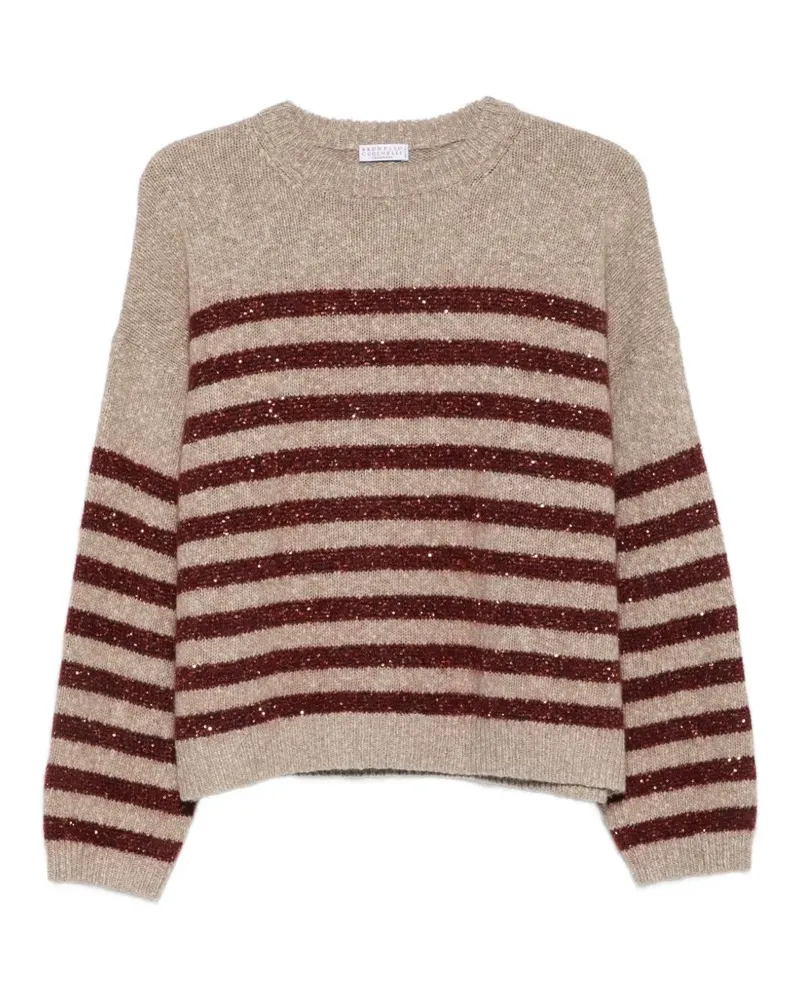Brunello Cucinelli Pullover mit Pailletten - Nude Nude