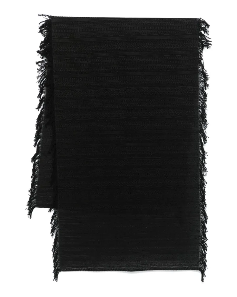 Max Mara Schal mit Jacquardmuster - Schwarz Schwarz