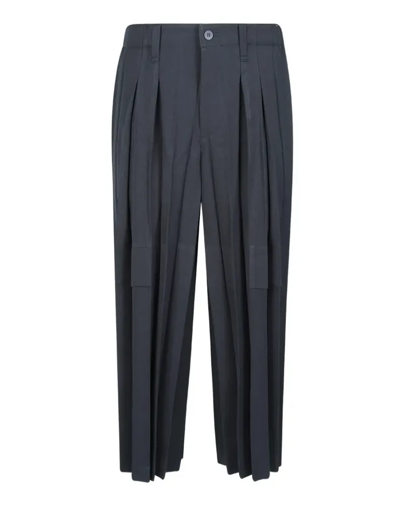 Issey Miyake Edge Ensemble pleated wide-leg trousers - Grau Grau