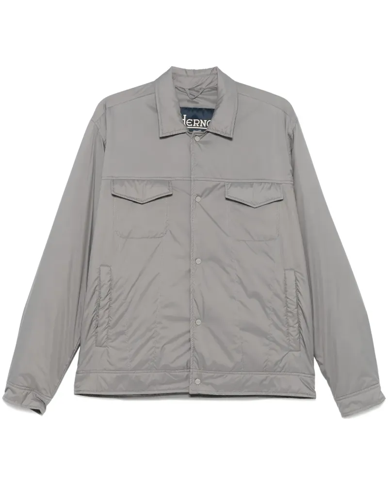 Herno Wattiertes Hemd - Grau Grau