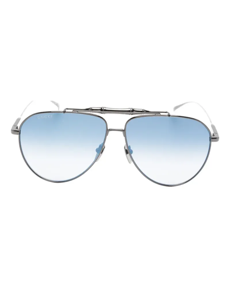 Gucci Bamboo pilot-frame sunglasses - Schwarz Schwarz