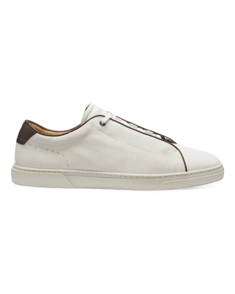 HUGO BOSS Gary Sneakers aus körnigem italienischem Leder - Weiß Weiß