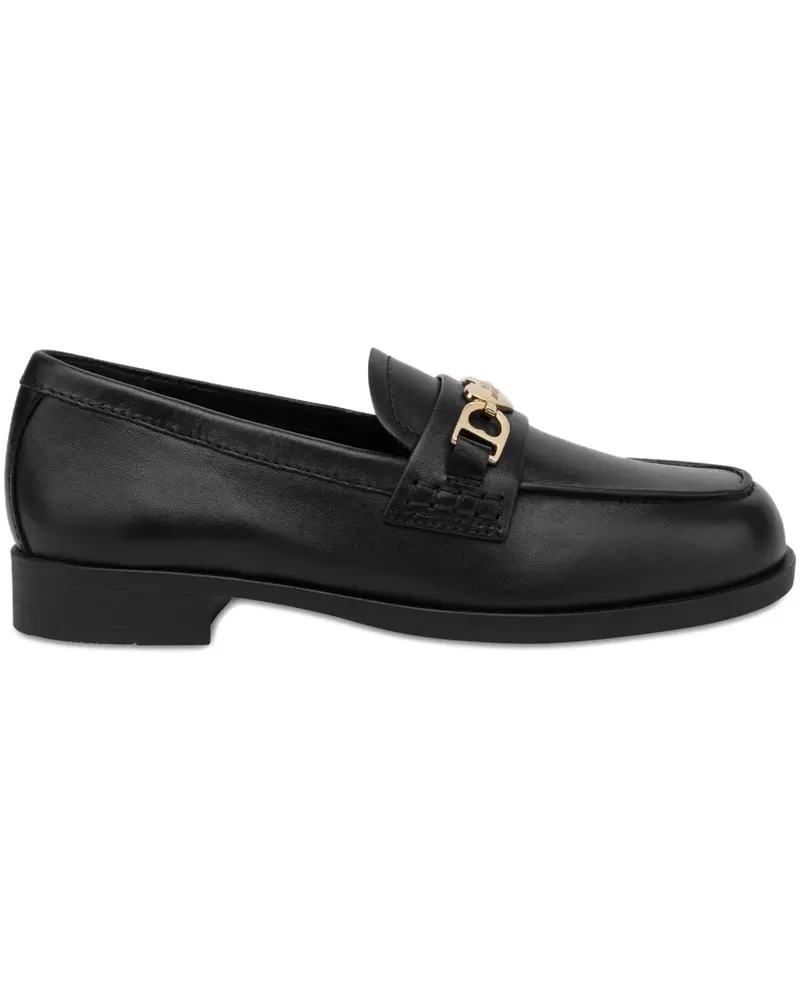 Moschino Loafer mit Logo-Schild - Schwarz Schwarz