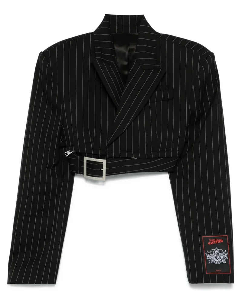 Jean Paul Gaultier Blazer mit Nadelstreifen - Schwarz Schwarz