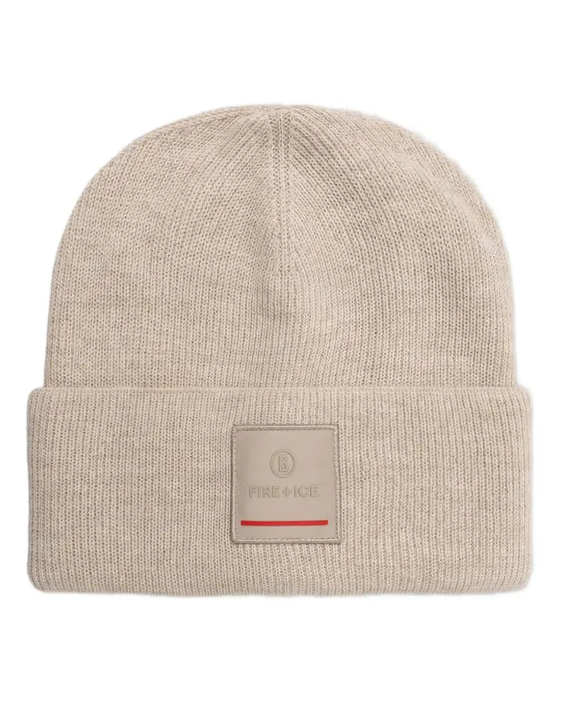 Bogner Fire & Ice Tarek Beanie mit Logo-Patch - Nude Nude