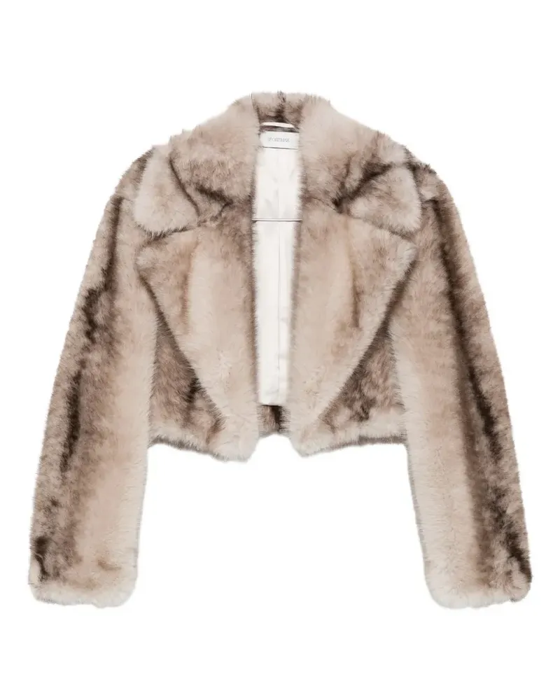 SPORTMAX Cropped-Mantel aus Faux Fur - Grau Grau