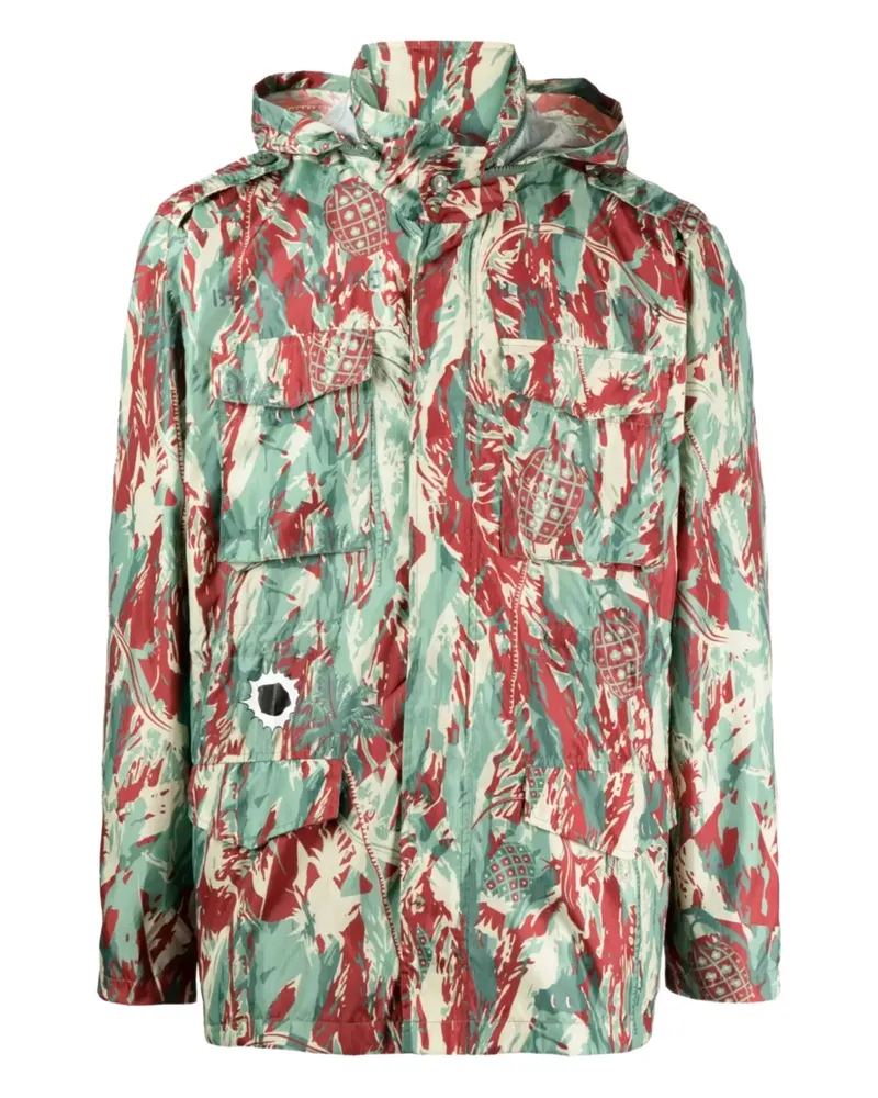 Billionaire Boys Club Kapuzenjacke mit Camouflage-Print - Grün Grün