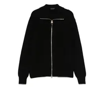 Cardigan mit Reißverschluss - Schwarz