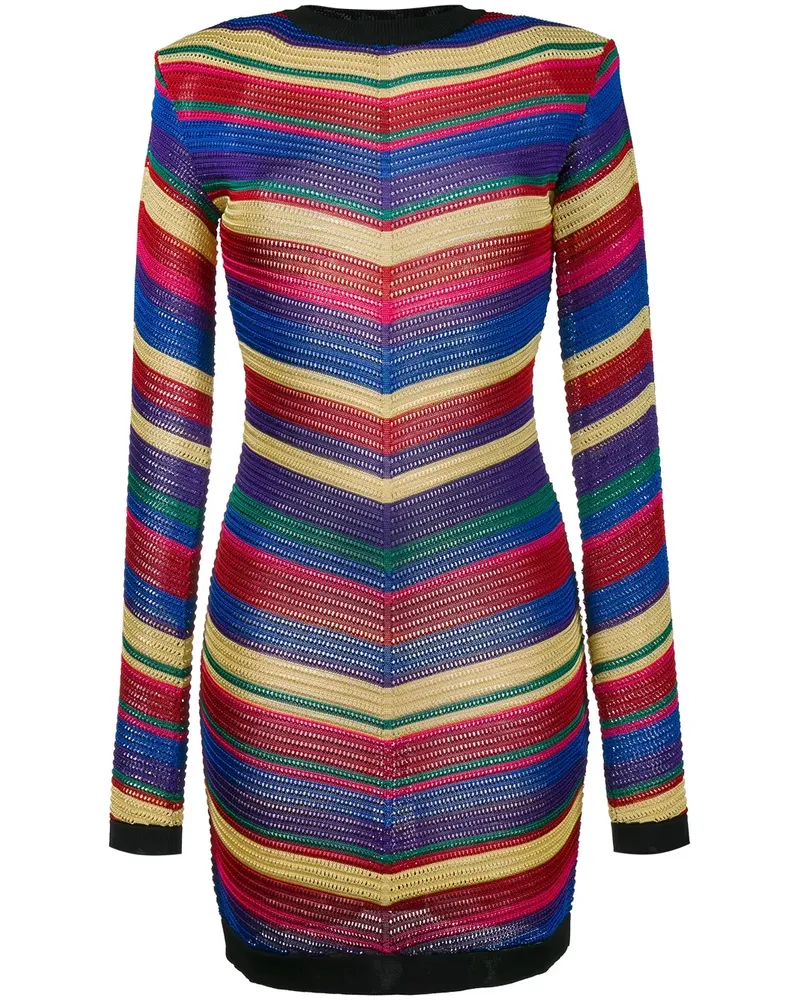 Balmain Kleid mit Zickzackmuster - Rot Rot