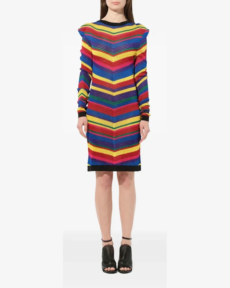 Balmain Kleid mit Zickzackmuster - Rot Rot