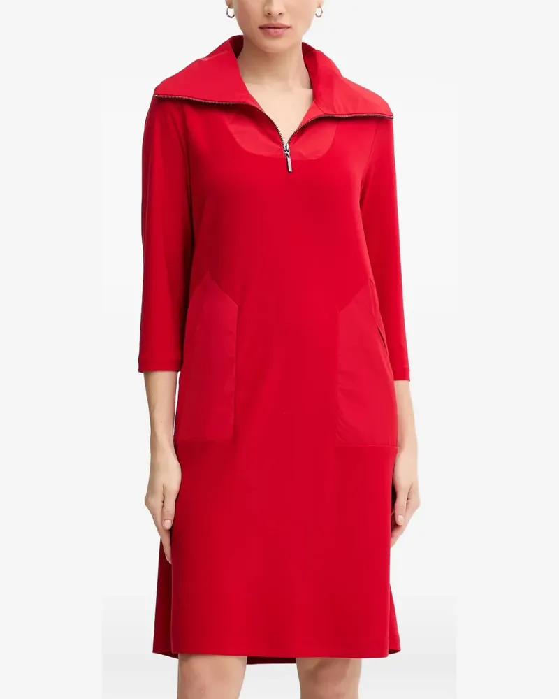 Joseph Ribkoff zip-collar pocket midi dress - Rot Rot