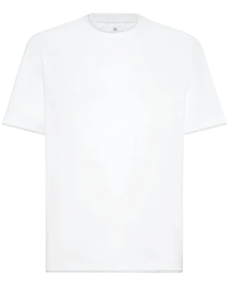 Brunello Cucinelli T-Shirt im Layering-Look - Weiß Weiß