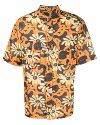 Nanushka Hemd mit Blumen-Print Orange