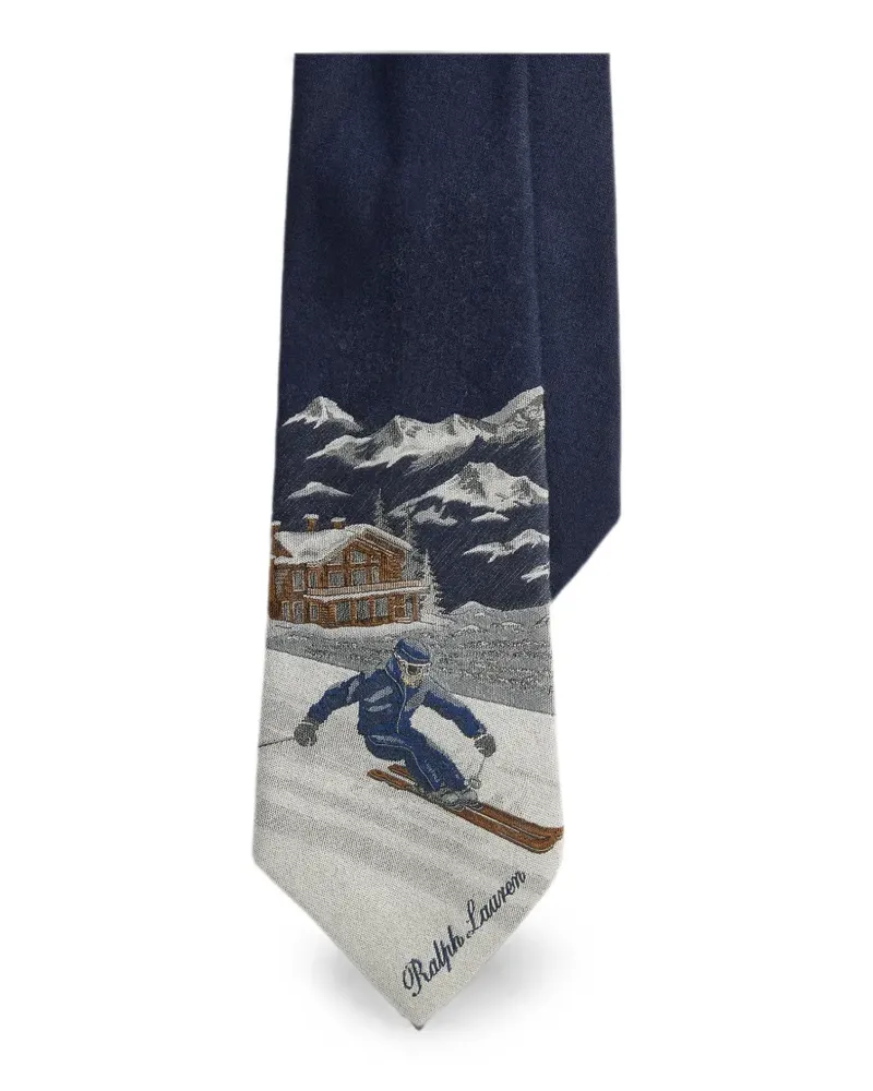 Ralph Lauren Krawatte aus Skifahrer-Jacquard - Blau Blau