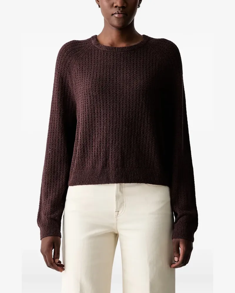 Marc O'Polo Pullover aus Waffelstrick mit Raglanärmeln - Braun Braun
