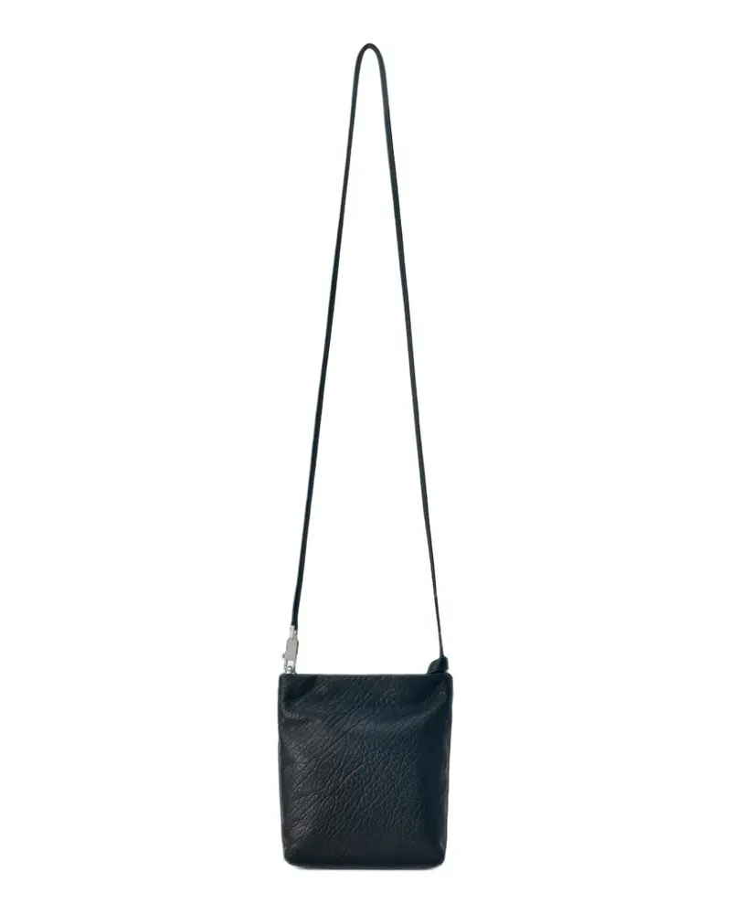 Rick Owens Soft Adri textured leather messenger bag - Schwarz Schwarz
