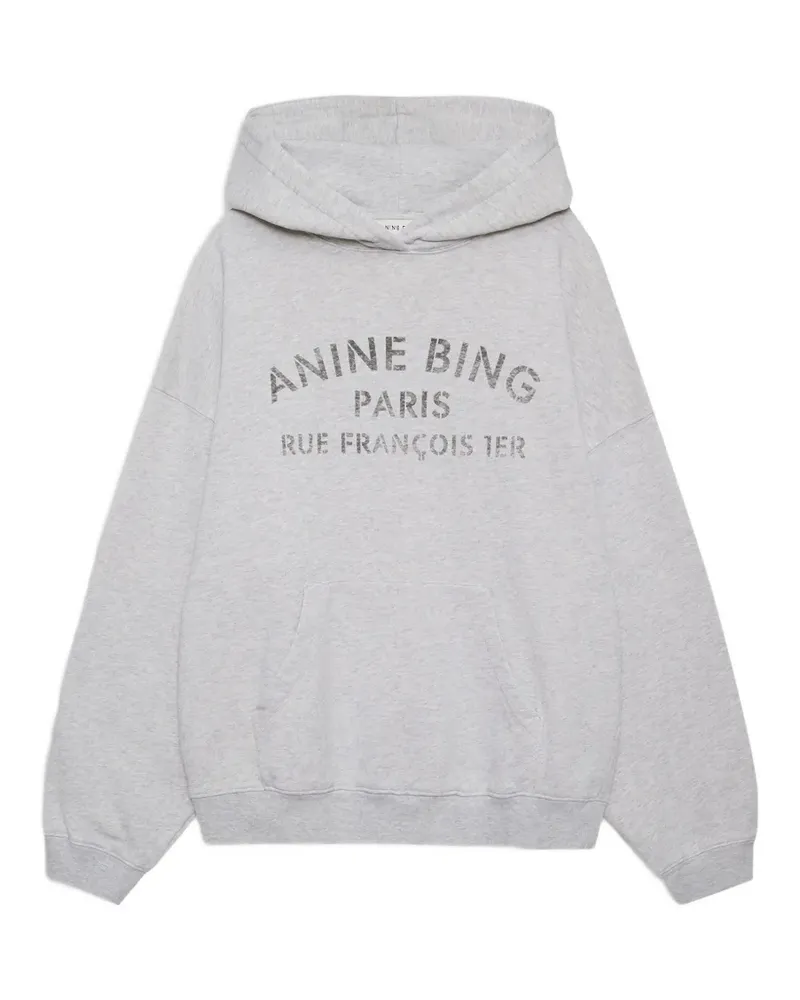 Anine Bing Harvey sweatshirt Paris Stencil - heather grey - Grau Grau