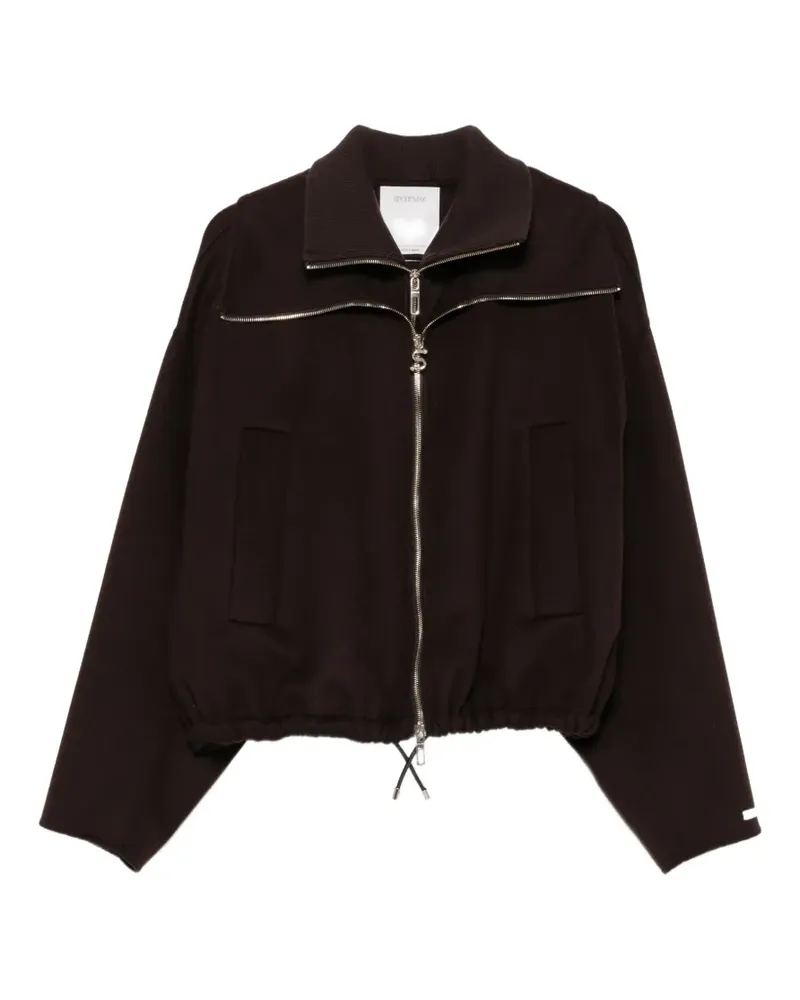 SPORTMAX SPXEmiro zip-fastening drawstring jacket - Braun Braun