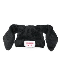 Charles Jeffrey Loverboy Fluffy Chunky Rabbit Beanie Schwarz