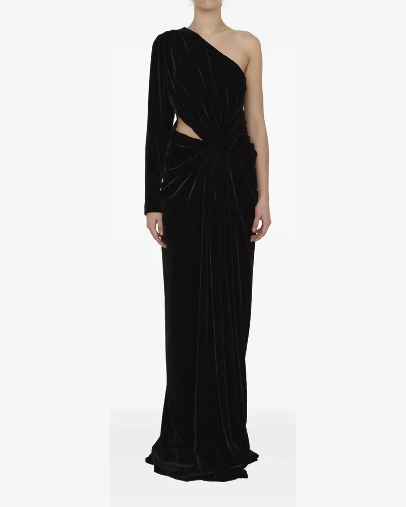 COSTARELLOS Kleid aus Samt - Schwarz Schwarz