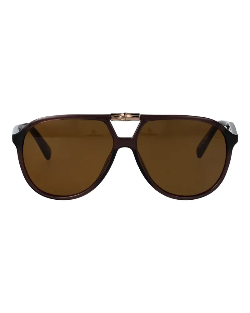 Longchamp Bamboo pilot-frame sunglasses - Braun Braun