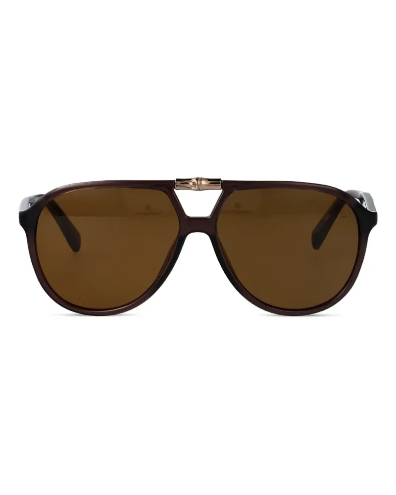 Longchamp Bamboo pilot-frame sunglasses - Braun Braun