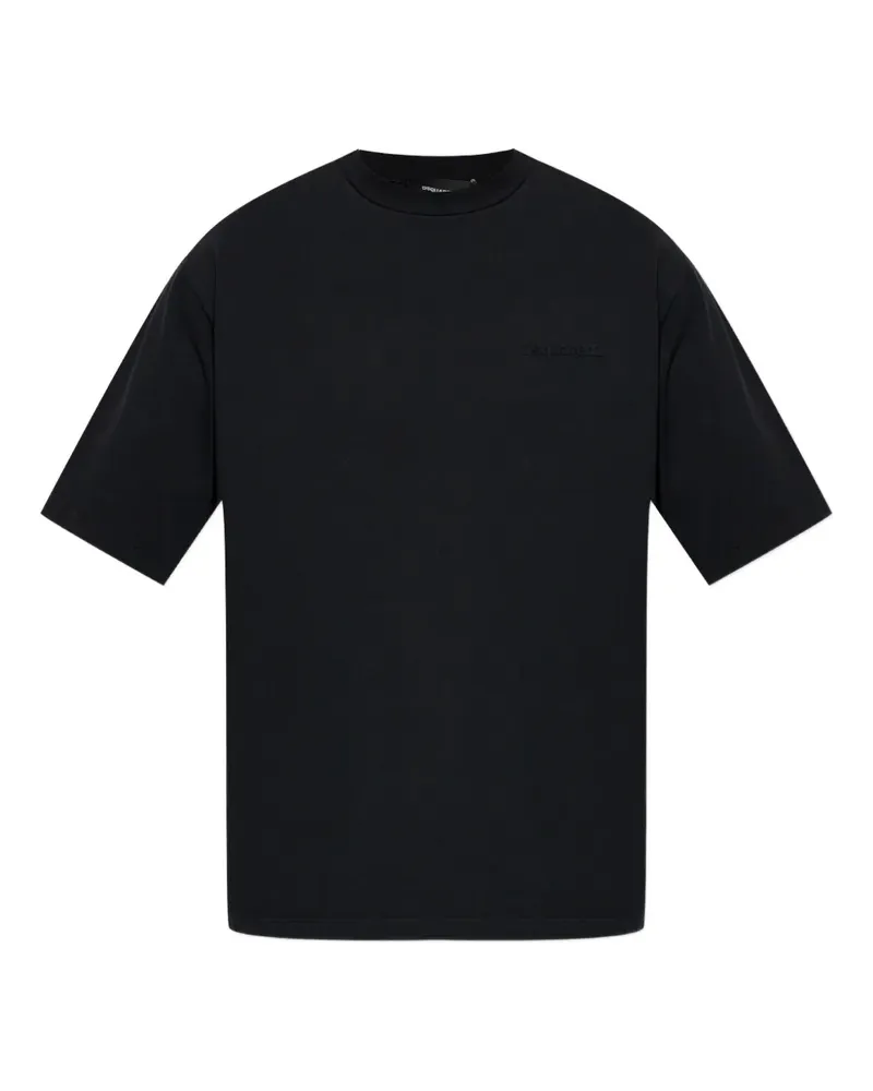 Dsquared2 T-Shirt mit Logo-Stickerei - Schwarz Schwarz