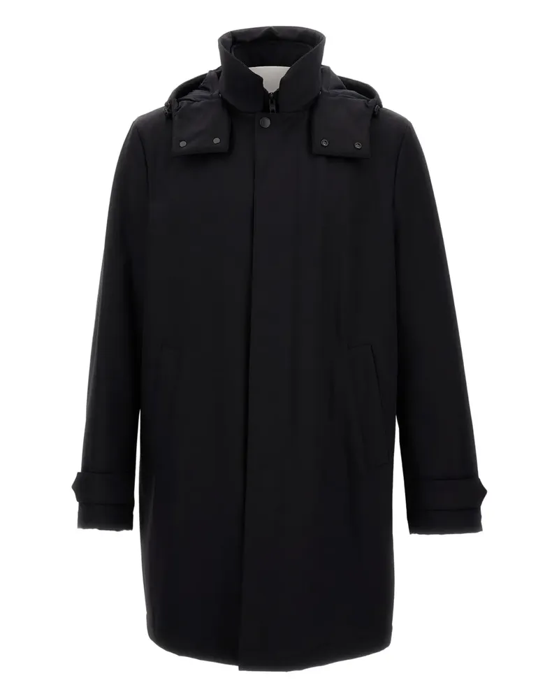Fay Kapuzenparka mit Druckknöpfen - Schwarz Schwarz