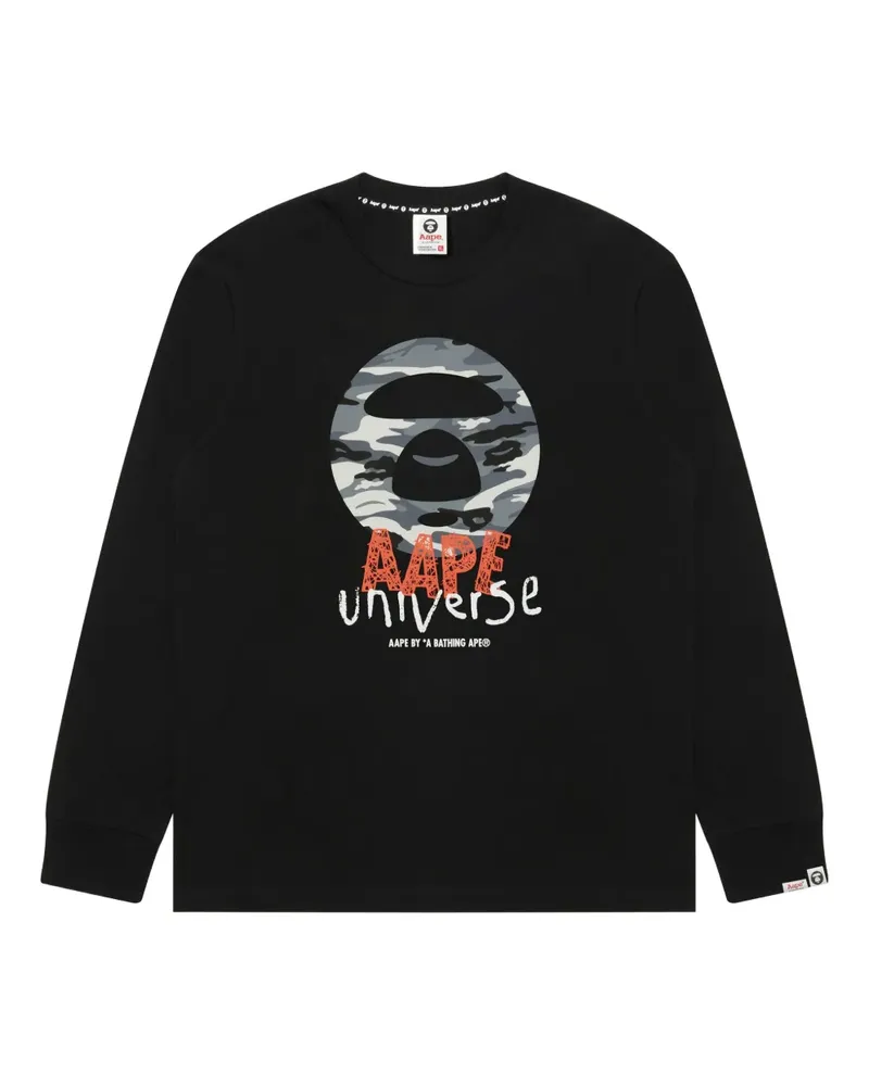 BAPE Sweatshirt mit rundem Ausschnitt - Schwarz Schwarz