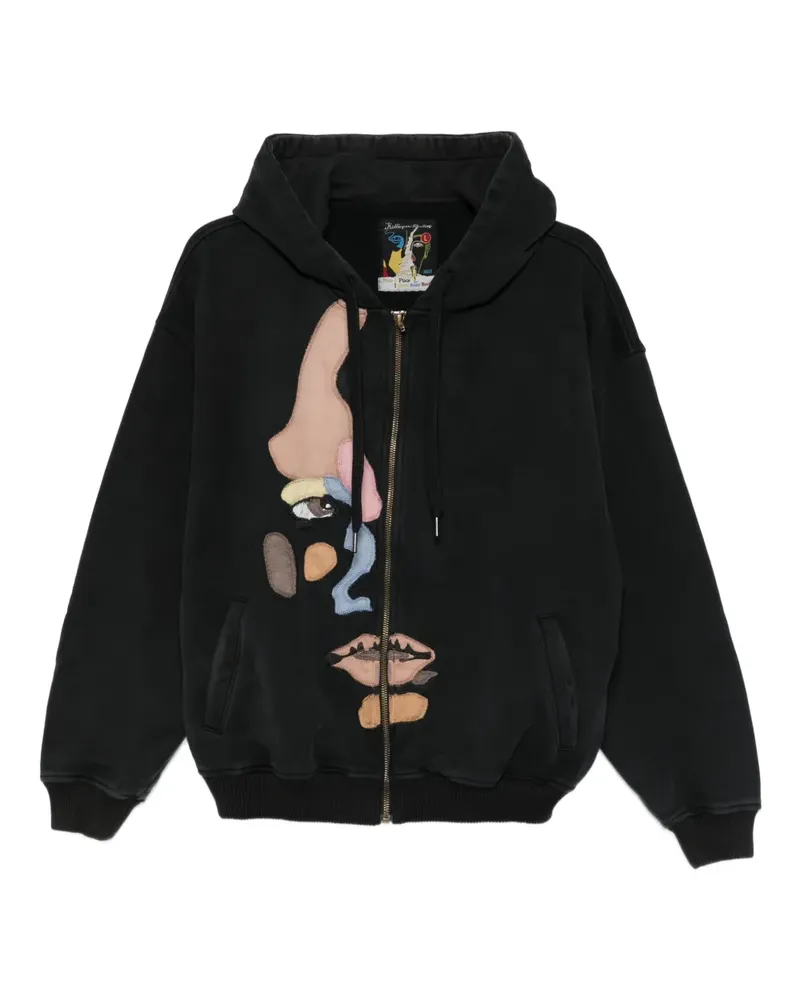 KidSuper Kapuzenjacke mit Applikation - Schwarz Schwarz