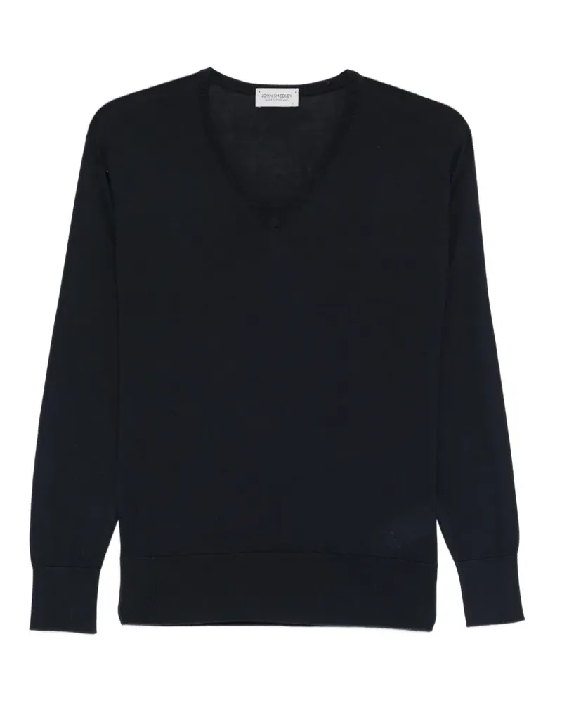 John Smedley Anne V-neck sweater - Blau Blau