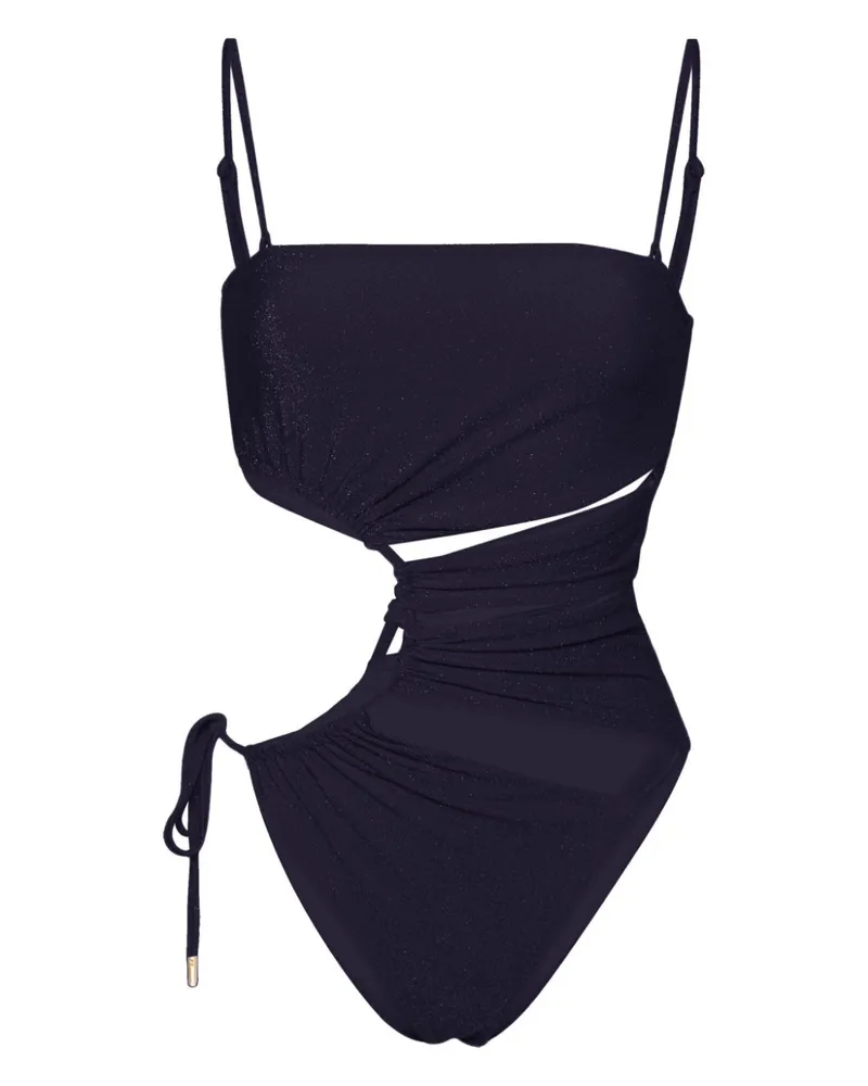 Cult Gaia Allegra Badeanzug mit Cut-Out - Blau Blau