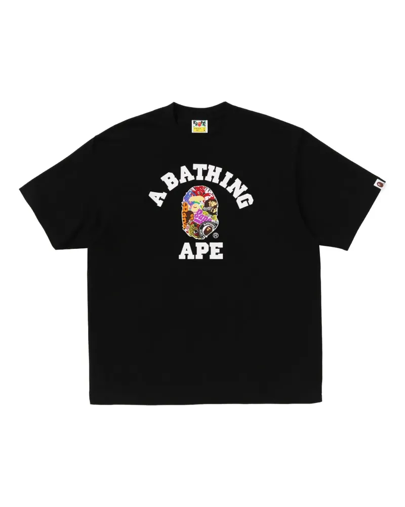 BAPE T-Shirt mit grafischem Print - Schwarz Schwarz